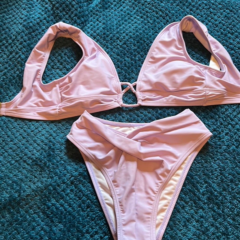 High rise lavender bikini
